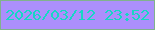 文字の大きさ：1、枠の色：81b28d、背景の色：ac8ffc、文字の色：16d7c4 無料ブログパーツのブログ時計