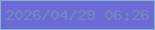文字の大きさ：1、枠の色：81b4ca、背景の色：6c6bd5、文字の色：718abc 無料ブログパーツのブログ時計