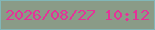 文字の大きさ：2、枠の色：81b7b8、背景の色：8a9b87、文字の色：e33398 無料ブログパーツのブログ時計