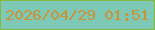 文字の大きさ：3、枠の色：81b943、背景の色：7ec9b5、文字の色：ca9337 無料ブログパーツのブログ時計