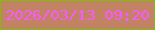 文字の大きさ：3、枠の色：81bc0b、背景の色：c18364、文字の色：fd57ff 無料ブログパーツのブログ時計