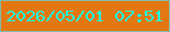 文字の大きさ：4、枠の色：81bcaa、背景の色：e37813、文字の色：17ffe3 無料ブログパーツのブログ時計