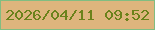 文字の大きさ：3、枠の色：81bd81、背景の色：deb57d、文字の色：6b821b 無料ブログパーツのブログ時計