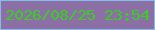 文字の大きさ：3、枠の色：81bde8、背景の色：8b6fa5、文字の色：38d020 無料ブログパーツのブログ時計