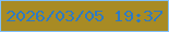文字の大きさ：2、枠の色：81c0fc、背景の色：a88b24、文字の色：2d7ac4 無料ブログパーツのブログ時計