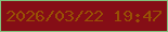 文字の大きさ：3、枠の色：81c37d、背景の色：850e16、文字の色：985005 無料ブログパーツのブログ時計