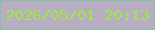 文字の大きさ：2、枠の色：81c4a0、背景の色：b9adc3、文字の色：9deb3f 無料ブログパーツのブログ時計
