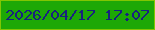 文字の大きさ：3、枠の色：81c603、背景の色：1da806、文字の色：18227f 無料ブログパーツのブログ時計