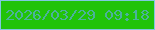 文字の大きさ：3、枠の色：81c8e0、背景の色：21c309、文字の色：4bb29b 無料ブログパーツのブログ時計