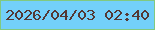 文字の大きさ：4、枠の色：81c980、背景の色：73d0fa、文字の色：543834 無料ブログパーツのブログ時計
