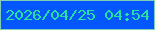文字の大きさ：4、枠の色：81cdb6、背景の色：0457fc、文字の色：27e1a3 無料ブログパーツのブログ時計