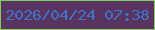 文字の大きさ：3、枠の色：81ce64、背景の色：593460、文字の色：3d72c7 無料ブログパーツのブログ時計