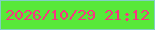 文字の大きさ：2、枠の色：81d0c3、背景の色：58e839、文字の色：f83481 無料ブログパーツのブログ時計