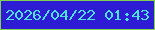 文字の大きさ：2、枠の色：81d24d、背景の色：2e1cd4、文字の色：51e1dc 無料ブログパーツのブログ時計