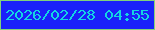 文字の大きさ：1、枠の色：81d27b、背景の色：1a21fa、文字の色：13d5e2 無料ブログパーツのブログ時計