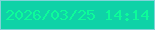 文字の大きさ：1、枠の色：81d3d8、背景の色：0fd2a7、文字の色：0dfb9a 無料ブログパーツのブログ時計
