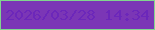 文字の大きさ：5、枠の色：81d58f、背景の色：7b36b6、文字の色：6c27ba 無料ブログパーツのブログ時計