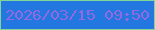 文字の大きさ：3、枠の色：81d597、背景の色：2278e0、文字の色：9369df 無料ブログパーツのブログ時計