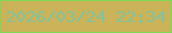 文字の大きさ：4、枠の色：81d855、背景の色：cab358、文字の色：84c29d 無料ブログパーツのブログ時計