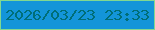 文字の大きさ：4、枠の色：81d891、背景の色：1395d9、文字の色：006e77 無料ブログパーツのブログ時計