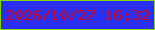 文字の大きさ：3、枠の色：81d905、背景の色：292ef1、文字の色：d1071d 無料ブログパーツのブログ時計