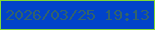 文字の大きさ：2、枠の色：81da35、背景の色：0143c9、文字の色：32626c 無料ブログパーツのブログ時計