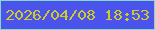 文字の大きさ：1、枠の色：81dacd、背景の色：4b53ed、文字の色：d1cb2a 無料ブログパーツのブログ時計