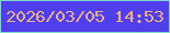 文字の大きさ：5、枠の色：81dbcc、背景の色：503fed、文字の色：ebae88 無料ブログパーツのブログ時計