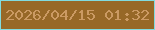 文字の大きさ：2、枠の色：81dbdf、背景の色：976827、文字の色：cb9a63 無料ブログパーツのブログ時計