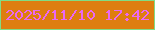 文字の大きさ：3、枠の色：81dc84、背景の色：de7e10、文字の色：ea68f3 無料ブログパーツのブログ時計