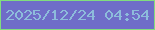 文字の大きさ：5、枠の色：81dd7e、背景の色：6f6dc8、文字の色：8dbcdb 無料ブログパーツのブログ時計