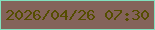 文字の大きさ：2、枠の色：81e0be、背景の色：84635a、文字の色：554d00 無料ブログパーツのブログ時計