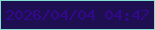 文字の大きさ：1、枠の色：81e0d2、背景の色：1e1050、文字の色：33078e 無料ブログパーツのブログ時計