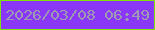 文字の大きさ：4、枠の色：81e30c、背景の色：8a37f7、文字の色：9d9ab3 無料ブログパーツのブログ時計
