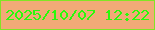 文字の大きさ：1、枠の色：81e524、背景の色：f1aa77、文字の色：2afa0b 無料ブログパーツのブログ時計