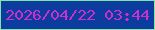 文字の大きさ：4、枠の色：81e5a4、背景の色：0d3ca1、文字の色：cc30cb 無料ブログパーツのブログ時計