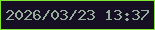 文字の大きさ：3、枠の色：81e633、背景の色：171025、文字の色：96af9a 無料ブログパーツのブログ時計