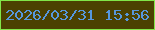 文字の大きさ：5、枠の色：81e648、背景の色：4b4101、文字の色：5697dd 無料ブログパーツのブログ時計