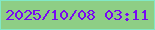 文字の大きさ：5、枠の色：81e9c7、背景の色：8ece85、文字の色：7808f2 無料ブログパーツのブログ時計