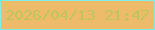 文字の大きさ：2、枠の色：81ede9、背景の色：eebb6a、文字の色：bfc65c 無料ブログパーツのブログ時計