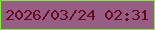 文字の大きさ：2、枠の色：81ef40、背景の色：965d85、文字の色：6a091d 無料ブログパーツのブログ時計