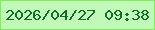 文字の大きさ：2、枠の色：81ef5a、背景の色：c1fab8、文字の色：146d2f 無料ブログパーツのブログ時計