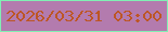 文字の大きさ：3、枠の色：81efb4、背景の色：b37bae、文字の色：bd5625 無料ブログパーツのブログ時計