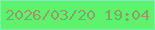 文字の大きさ：2、枠の色：81f0ad、背景の色：5df36f、文字の色：8e9f6a 無料ブログパーツのブログ時計