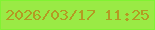 文字の大きさ：2、枠の色：81f232、背景の色：9aea45、文字の色：b39b23 無料ブログパーツのブログ時計