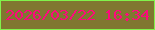 文字の大きさ：5、枠の色：81f34b、背景の色：807730、文字の色：fd0a7c 無料ブログパーツのブログ時計