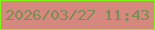 文字の大きさ：5、枠の色：81f515、背景の色：d4887e、文字の色：7d8b55 無料ブログパーツのブログ時計