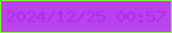 文字の大きさ：5、枠の色：81f52f、背景の色：b745ec、文字の色：b827f7 無料ブログパーツのブログ時計