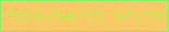 文字の大きさ：4、枠の色：81f569、背景の色：fac967、文字の色：c5ea4f 無料ブログパーツのブログ時計