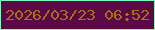 文字の大きさ：3、枠の色：81f8bd、背景の色：5a0946、文字の色：a3721a 無料ブログパーツのブログ時計